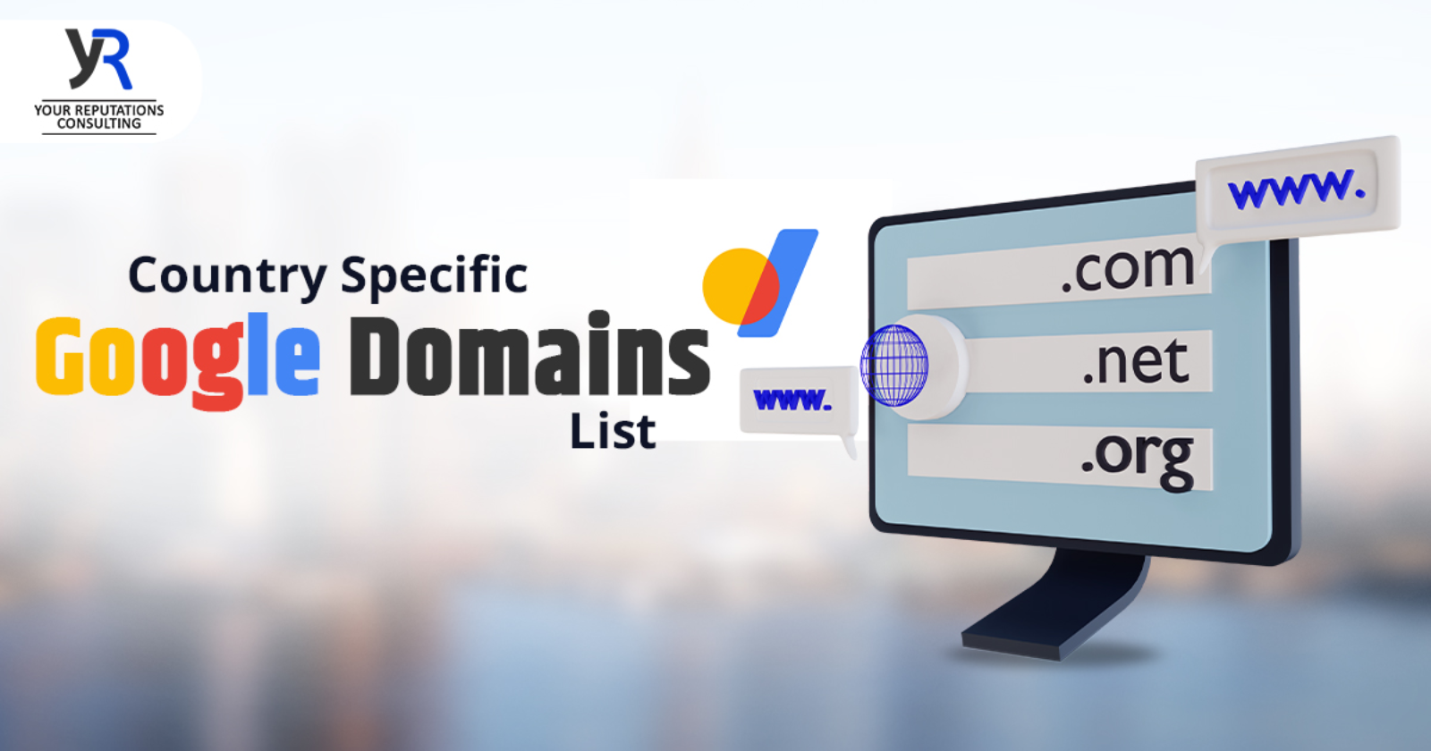 Country specific Google domains list